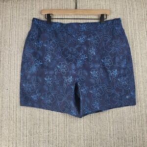 Mack Weldon Swim Shorts Mens XL Blue Floral‎ Hibiscus Board Trunks Quick Dry